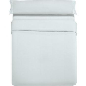 ESTELIA Juego de funda nórdica de algodón orgánico en color cielo