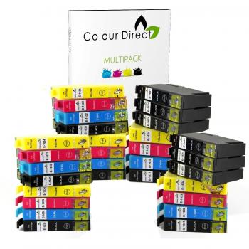 30 XL ColourDirect Cartuchos de tinta compatibles Reemplazo Para Epson Work Parace WF2010W WF2510WF WF2520NF WF2530WF WF2540WF WF-2630WF WF-2650DWF WF-2660DWF Impresoras 12 Negro 6 Cian 6 Magenta 6 Amarillo