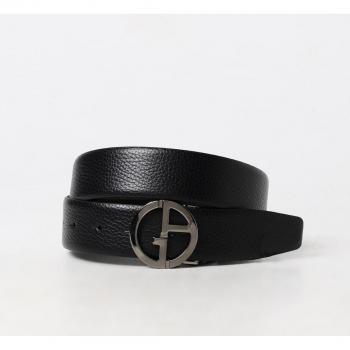 Giorgio Armani Men's Classic Reversible Black Leather Belt - One Size