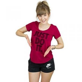 Nike Tee-SCP Paper MRG JDI - Camiseta de manga corta para mujer, color rojo, talla XS