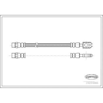 Latiguillo de freno CORTECO 19034686 - Producto: Latiguillo de freno; Marca: CORTECO; Número de referencia: 19034686