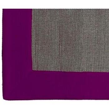 Vianatece 108206 - Alfombra impresa con aplicación piqué, 100 x 150 cm, color gris y violeta
