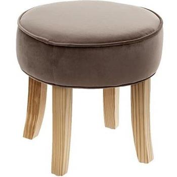 ATMOSPHERA CREATEUR D'INTERIEUR Taburete Taupe Velvet, Topo (JJ320)
