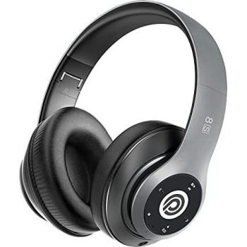8S Auriculares Inalámbricos, Audífonos Inalámbricos Bluetooth Plegables HiFi con Micrófono Incorporado y Control de Volumen Eliminación de Ruido, Soporte Micro SD/TF/FM, para iPhone/ Samsung/ iPad/ PC