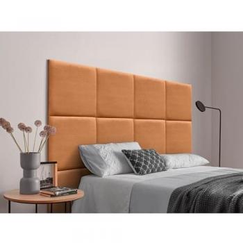 Cabecero de Terciopelo Liso Alta Gama Moderno con 4cm Grosor Cabezal Tapizado Cama Lujo Dormitorio Acolchado (Gris Claro, 135x50 (120/135/140))