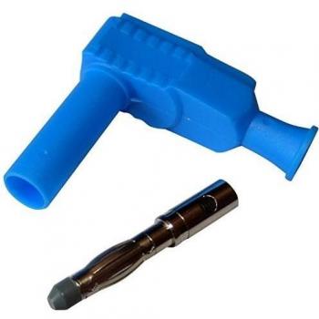 AERZETIX: Enchufe tipo de banana codo azul 4mm 20A 1kV AC conectador con toma 2.5mm²