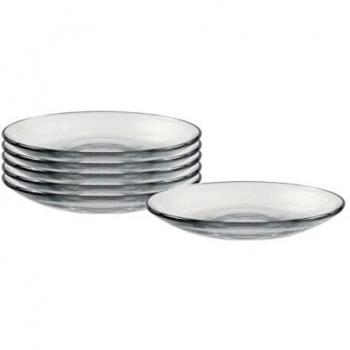 Duralex Gigogne Transparent Plate Set, 6 Pieces, 13.4 cm