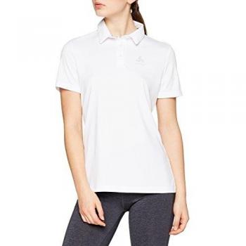 Odlo Polo Camiseta S/S cardada Polo, Primavera/Verano, Mujer, Color Blanco, tamaño Large