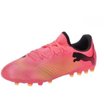 Puma Botas De Fútbol Future 7 Play Mg Niño y Adolescente 32.5 Sunset Glow Black Sun Stream Pink Naranja