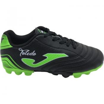 Zapatilla Joma Toledo Negro Verde Deportivas de Niño Bota Fútbol Nino-Nina Toledo JR 2301 Negro