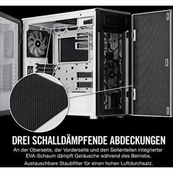Corsair Carbide Series 678C - Vidrio Templado ATX Gaming Case, silencioso, color blanco