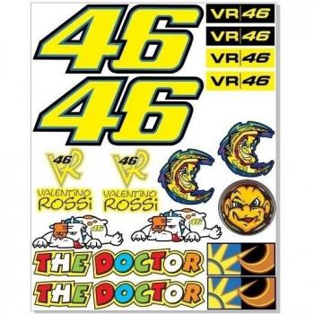 The Doctor Sticker - Set de imágenes decorativas, adhesivas, 17 unidades, con diseño de Valentino Rossi VR 46 Yamaha R1 R6 GSX-R Fireblade CBR ZX-R