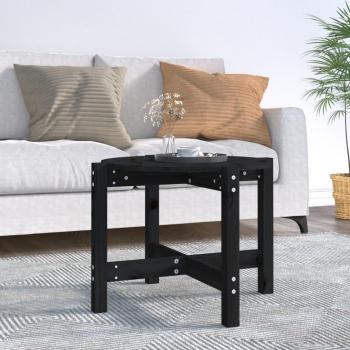 Mesa de salón de madera maciza de pino negro Ø 62,5x45 cm