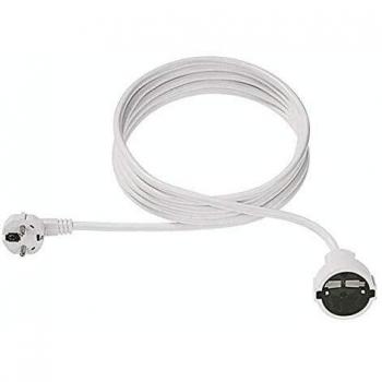 Cable de Alimentación Alargador Schuko 5m, 3 Polos, H05VV-F 1.50mm², Negro