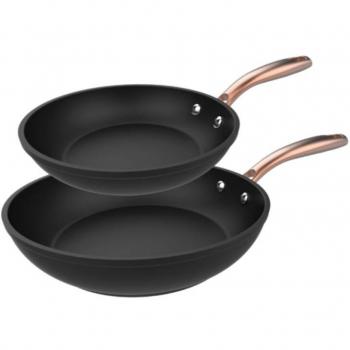 Set de Sartenes Cecotec Polka Fantasy Bucket Golden de Aluminio Forjado, Antiadherentes, Aptas para Inducción, 2 Piezas - Ø 20 cm y Ø 24 cm