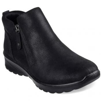 Botines Cortos para Mujer Skechers Lovely Vibe Negro 39, Microcuero, Plano, Cremallera, Casual