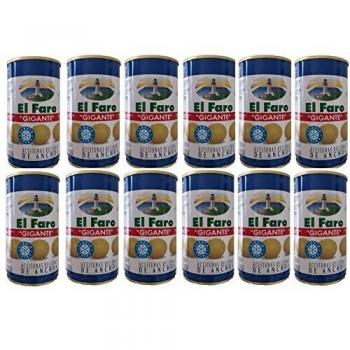 Aceitunas rellenas gigantes 150g. El Faro. [PACK 12 UNIDADES]