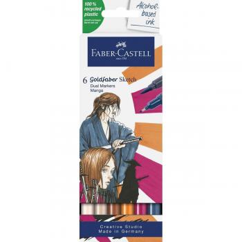 Set de Rotuladores Goldfaber Sketch - Manga Doble 6 Piezas
