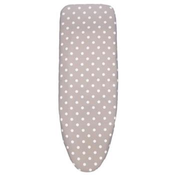 Funda Acolchada Universal para Tabla de Planchar 135x53 cm en Algodón Gris y Blanco, Refleja Calor y Vapor, Fabricada en España