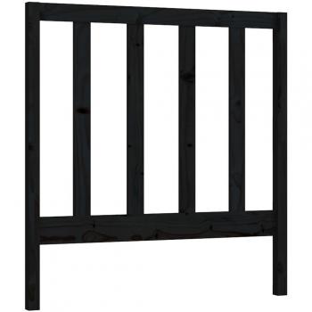 Cabecero de cama madera maciza de pino negro 81x4x100 cm vidaXL