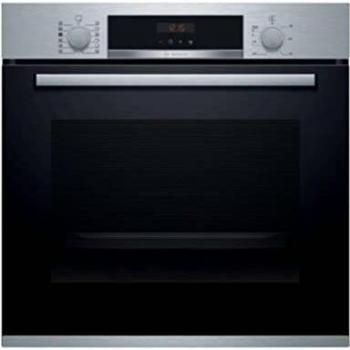 Horno Multifunción Pirolítico Bosch Serie 4 HRA574BS0, Acero Inoxidable, Cristal Negro, 71L
