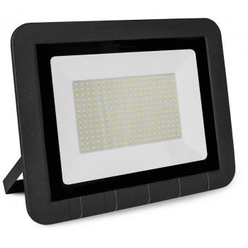 Proyector LED plano negro metal IP65 200W fría