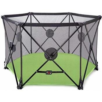 Bamamx Parque Infantil Bebe Plegable, Anillas Parque Bebe Portátil, Parque de Juegos Lavable, Vallas Infantiles con Malla Ajustable, Centro de Actividades Bebe Interior Exterior, bebe de 6 a 24 meses