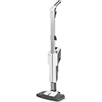 Escoba a Vapor Polti Vaporetto SV610_Style con Limpiador Portátil Integrado, Limpieza de Suelos y Alfombras, Función Extra Vapor, 15 Accesorios, Parking Vertical, Color Gris