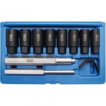 Juego de desmontaje de tornillos antirrobo BGS Technic - 10 piezas