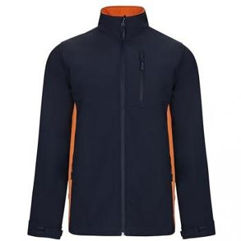 Cazadora Soft Shell Bicolor Velilla Azul Navy/Naranja Talla 2XL