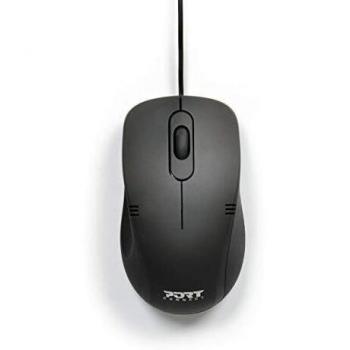 Mouse Óptico USB Tipo-A Ambidextro 1000 DPI Negro Port Designs 900400-PRO