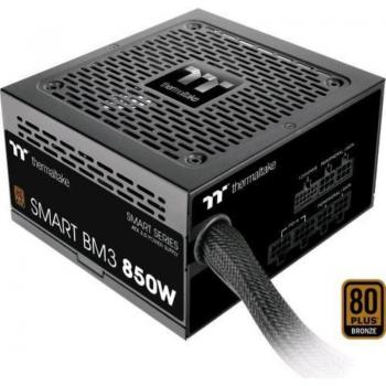 Thermaltake Smart BM3 850W Semi-Modular Power Supply | 80Plus Bronze Certified | ATX 24-pin | PCIe Gen 5 Ready | PS-SPD-0850MNFABE-3