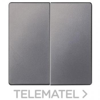 Tecla Doble Simon 82 para Doble Cruzamiento Titanio 0701002194