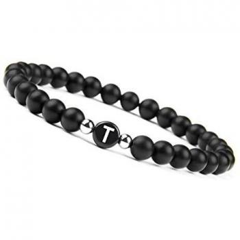 Good.Designs ® Pulsera de Perlas de Pareja con la Letra