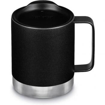 Klean Kanteen Camp Mug Taza con aislamiento al vacío de 12oz (350 ml) con tapa Tumbler Lid, color negro