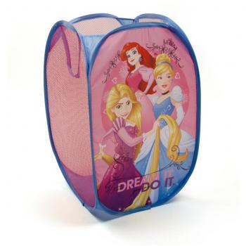ARDITEX WD9486 Cesta pongotodo Guarda Juguetes, diseño Princesas Disney, Rosa, 59x35x25 cm