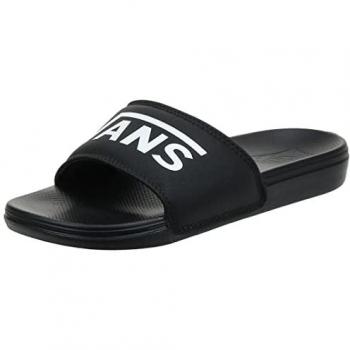 Chanclas Negras Vans La Costa Slide-On cómodas, secado rápido, logo superior