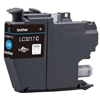 Cartucho de Tinta Cian Brother LC3217C Original, Compatible con Impresoras MFCJ5330DW, MFCJ5730DW, MFCJ5930DW, MFCJ6530DW, MFCJ6930DW y MFCJ6935DW, Duración Estimada de 550 Páginas (ISO/IE 24711)