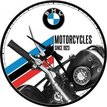 Nostalgic-Art BMW-Motorcycles Since 1923 Reloj Decorativo de Pared, Metal, Multicolor, 31.00x31.00x5.00 cm