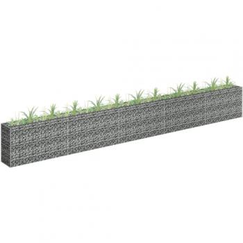 vidaXL Gabion Raised Bed Galvanised Steel 450x30x60 cm