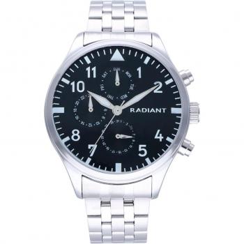Radiant - Reloj de hombre Caiman RA612701 con elegante correa plateada y gris.