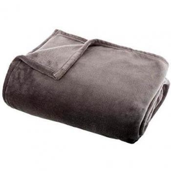 Manta de Franela Gris - 130x180 cm - Plaid Uni