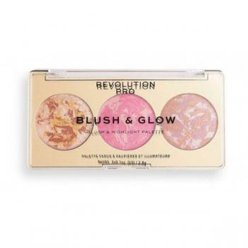 Revolution Pro Blush and Glow Paleta de Iluminador y Colorete - Rose Glow