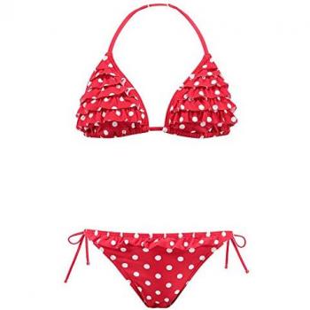 Bikini Triángulo Rojo para Niña Bells 12 AÑOS