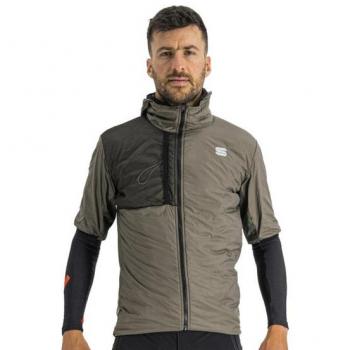Chaqueta de Ciclismo Sportful Supergiara Puffy con Capucha para Hombre - Talla XL - Color Gris