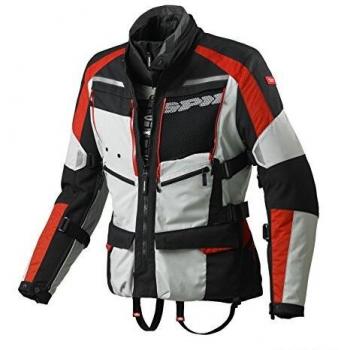 SPIDI d156 – 497 Moto textil Chaqueta 4SEASON, Gris/Rojo