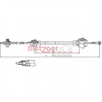 Cable de accionamiento del embrague METZGER 10.3601