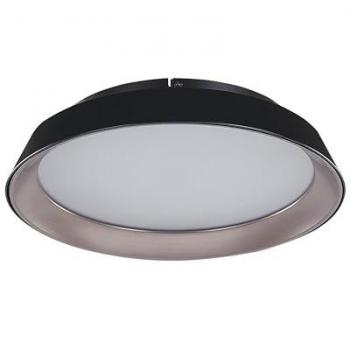Lámpara de Techo LED Moderna Glamour Bilin en Metal Negro con Luz Integrada y Forma Redonda (2100 lm)