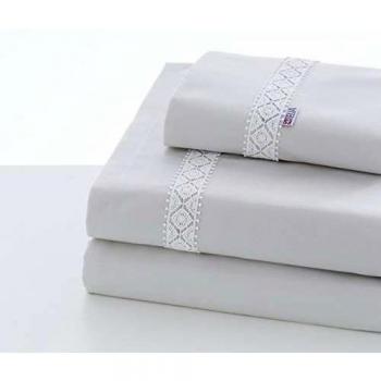 ESTELIA - Juego de sábanas Lace Color Hueso - Cama de 180 cm