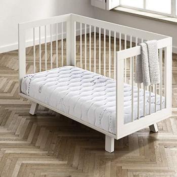Colchón de Cuna Ergonómico Pikolin Nube de Espuma Viscoelástica Firmeza Media Acogida Suave Acolchado Antialérgico 70x140 cm